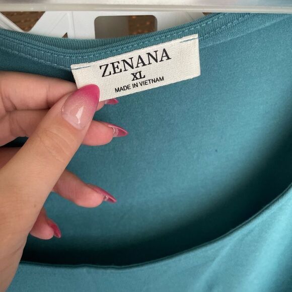 NWOT Zenana Teal dress with pockets size XL. 🛍️💕 - Picture 3 of 8